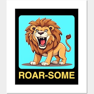 Roar-Some | Lion Pun Posters and Art